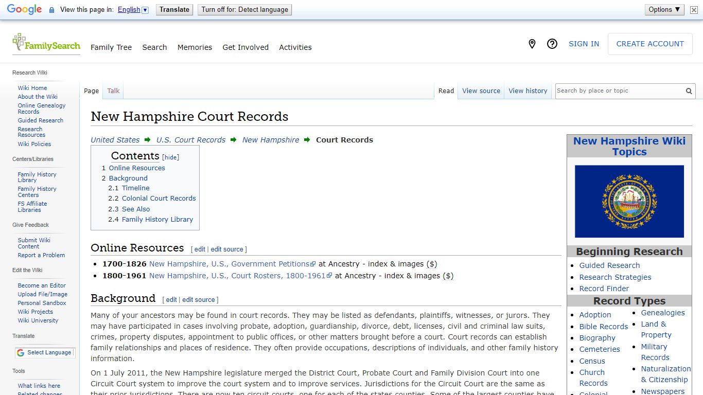 New Hampshire Court Records • FamilySearch