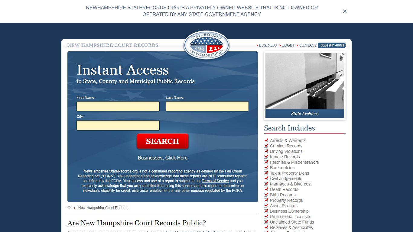 New Hampshire Court Records | StateRecords.org